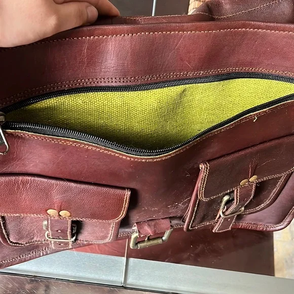 Leather Satchel Bag - Picture 2 of 12